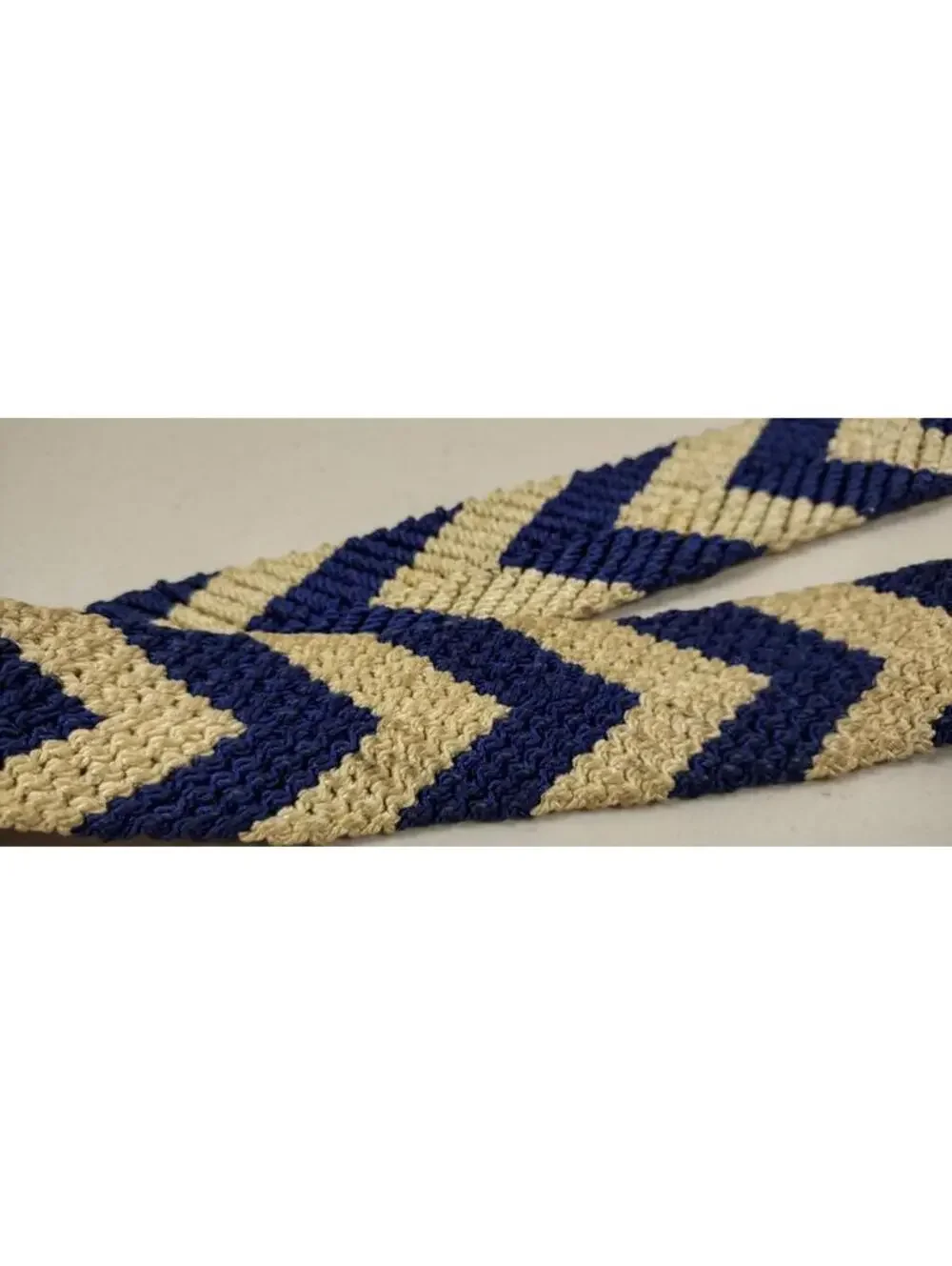 20s 1930s Belt SOLID BRASS Fall Leaf HANDMADE ART DECO Blue ZIG ZAG FLAPPER ERA